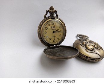 Indonesia 2021 September 21, Pontianak. Old Classic Pocket Watch Collection Souvenir 