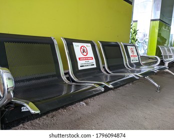 Indonesia. Central Java. 14 August 2020. Sosial Distancing Or Physical Distancing Is Applied In The Waiting Room Of A Hospital