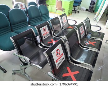 Indonesia. Central Java. 14 August 2020. Sosial Distancing Or Physical Distancing Is Applied In The Waiting Room Of A Hospital