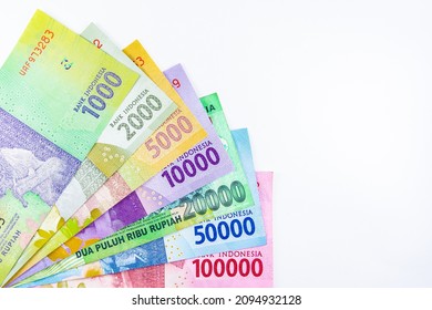 indonesia currency, rupiah money paper. all nominal isolated white background - Shutterstock ID 2094932128