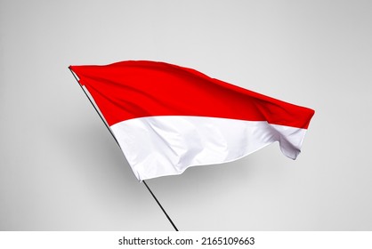 Indonesia flag isolated on white background with clipping path. flag symbols of Indonesia. flag frame with empty space for your text. - Shutterstock ID 2165109663