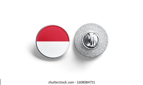 Indonesia Flag Metal 3D Realistic Pin Badge
