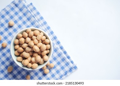 Indonesia Peanuts In A Bowl On Table Top Down .