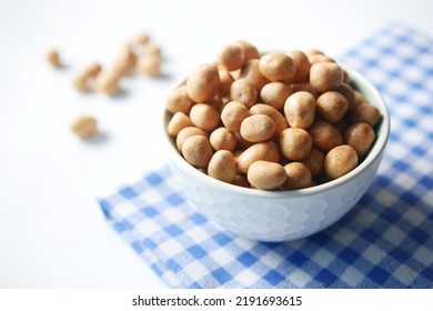 Indonesia Peanuts In A Bowl On Table Top Down .