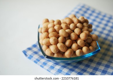 Indonesia Peanuts In A Bowl On Table Top Down .