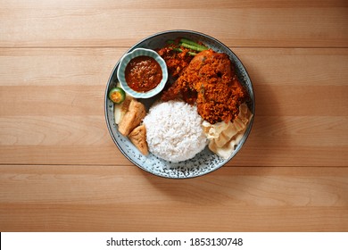 Indonesia Traditional Food Ayam Penyet