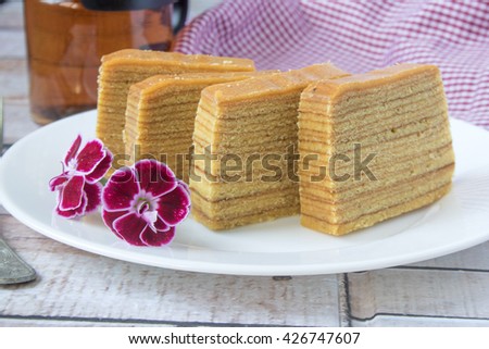 Indonesian Cake Lapis Legit Layered Cake Stock Photo Edit Now