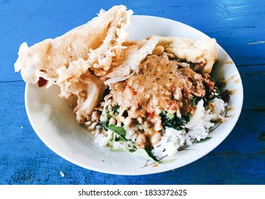 Indonesian Culinary Food Is Called Nasi Pecel Tumpang