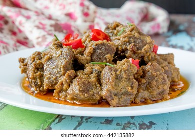 Indonesian Famous Food  Beef Rendang 