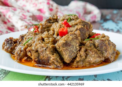 Indonesian Famous Food  Beef Rendang 