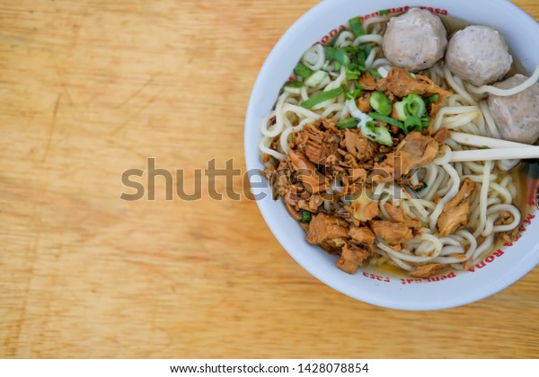 9p5yjwby9d84dm https www shutterstock com image photo indonesian food mie ayam bakso noodles 1428078854