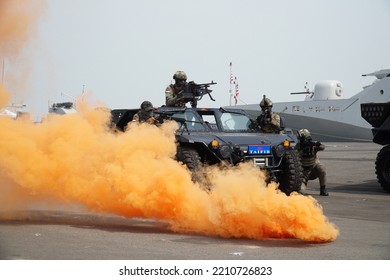 Indonesian Navy Soldiers Are Training At The East Fleet Command Headquarters In Surabaya On Sunday, September 4, 2022