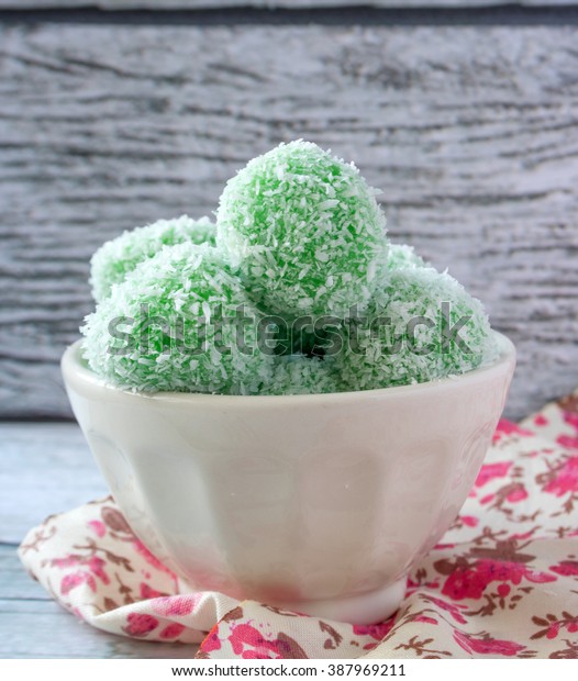 Indonesian Traditional Cake Dessert Kue Klepon Stock Photo 