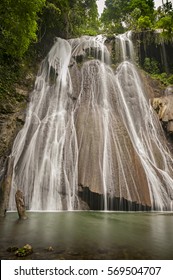 Indonesian Waterfall. Batanta Island Waterfall