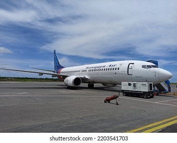 Indonesia-Papua September 2022, Sriwijaya Air Plane Parked At Sorong City Airport