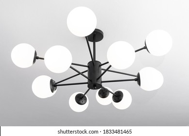 Indoor ceiling chandelier. Chandelier art of shape