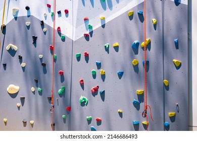 indoor climbing wall for practice,rock climbing - Powered by Shutterstock