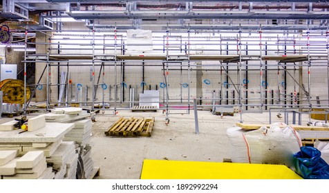 Indoor Construction Site At A Room