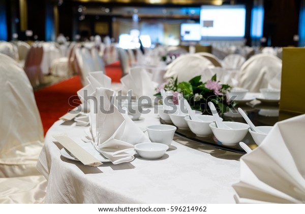 Indoor Dinner Table No Body Luxury Stock Photo Edit Now 596214962