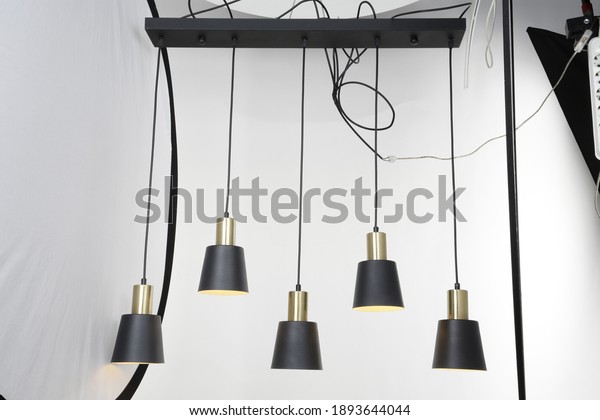 \
Indoor lighting with decorative bulbs in\
modern style provides\
ambiance