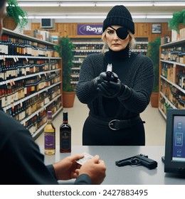 Cyberpunk Photo Female Robber Wearing Black AI-generated image ...