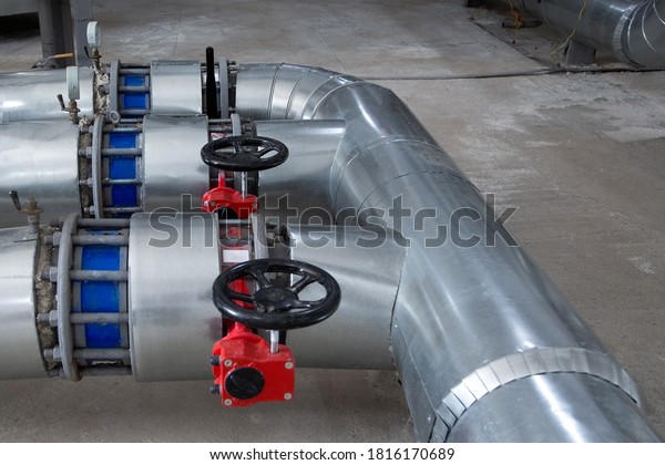 Indoor Piping Large Metal Pipes Water Stock Photo 1816170689 | Shutterstock