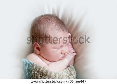 Image, Stock Photo Nice Newborn asleep peacefully