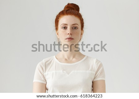 Similar – Image, Stock Photo Portrait of a redhead british shorthair cat