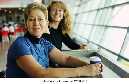 Indoor Portrait Of Beautiful 45 Years Old Woman 