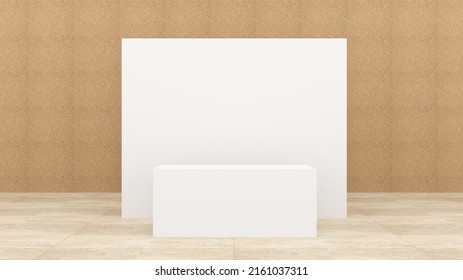 Indoor Registration DeskTable In Hotel or Reception Area, white and blank space for branding - Shutterstock ID 2161037311
