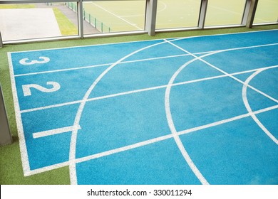 Indoor Running Track At The Gym