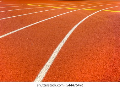 Indoor Running Track At A Local High School Field House For Indoor Training And Running Events