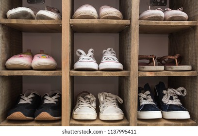 Indoor Shoe Rack of sneakers lovers shoes for children