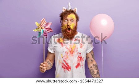 Similar – Image, Stock Photo Horn violets as painted