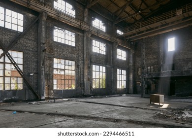 Indoor Space Of Abandoned Warehouses