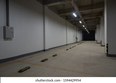 Indoor Space Of Large Underground Parking Lot