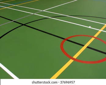 Indoor Sports Hall Showing Different Floor Markings