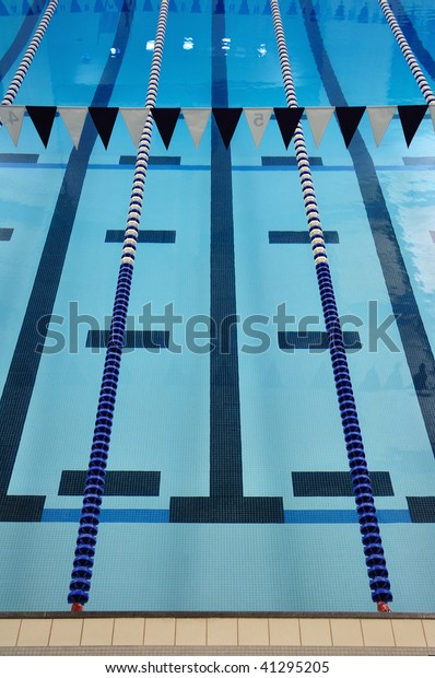 Indoor Swimming Pool Lane Lines Backstroke Stock Photo (Edit Now) 41295205