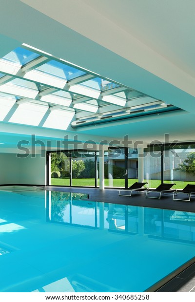 Indoor Swimming Pool Modern House Spa Stock Photo Edit Now