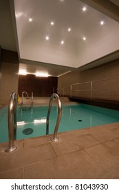 Indoor Swimming Pool At Night