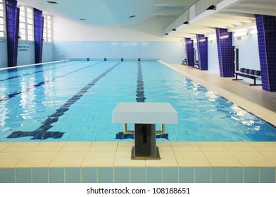 Indoor Swimming Pool With Starting Block