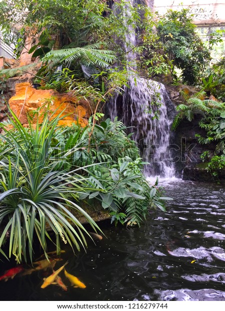 Indoor Waterfall Queen Sirikit Botanic Garden Stock Photo Edit