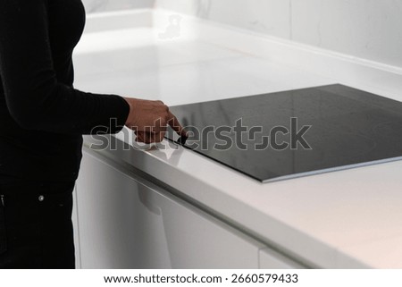 induction cooktop at the kitchen
