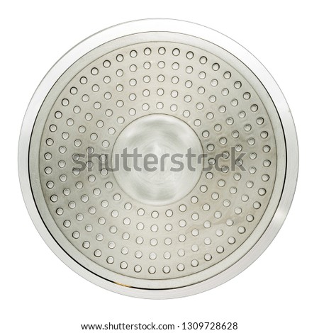 induction frying pan bottom isolated on white background