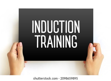 Induction Training Text On Card, Concept Background