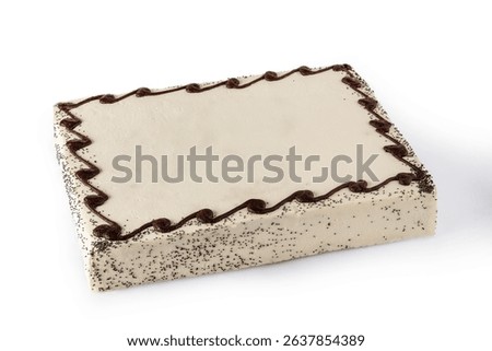 Indulge in a Delicious Rectangular Cake that features a beautiful