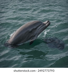 The Indus River dolphin (Platanista minor) is a critically endangered freshwater dolphin native to the Indus River in Pakistan. Characterized by its long, slender body, small eyes, and a distinctive  - Powered by Shutterstock