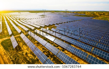 Industrial Aerial Photograph of New Energy Solar PV Panel