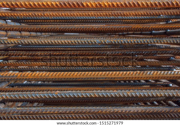 Industrial Background Rebar Texture Rusty Rebar Stock Photo (Edit Now ...