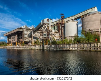 Industrial Chemical Plant That Produced Soda Ash. Brunner Mond, Winnington, Northwich, Cheshire, UK